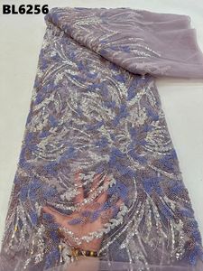 2024 europeo moda blu tessuto pesante con perline e paillettes abito da sposa abito da sera maglia di Tulle lussuoso pizzo con perline - Product Image 5