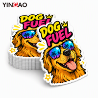 Lot d'autocollants personnalisés pour les amoureux des chiens, motif chiot de dessin animé mignon, finition brillante, autocollants découpés pour bouteilles, tasses et albums de scrapbooking