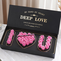 Nouveau coffret cadeau de fleurs de savon pour la Saint-Valentin, cadeau romantique pour l'anniversaire, surprise pour femme, petite amie et proches féminines