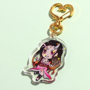 Porte-clés personnalisé Vigreat avec figurine d'anime, vente en gros, double couche, époxy brillant, acrylique, pour les articles de la Comic Con - Product Image 5