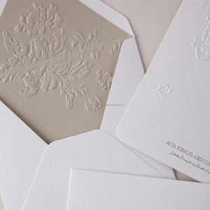 Carte de vœux en papier recyclé de coton, modèle 465, impression de qualité supérieure, impression en relief, impression typographique personnalisée, logo personnalisé, économisez - Product Image 2