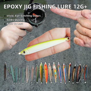 Leurre de pêche personnalisé en résine époxy imprimée pour achigan, truite, marlin, 12g-56g, OEM, jig coulant rapide pour pêche en mer, en bateau, en rivière - Product Image 2