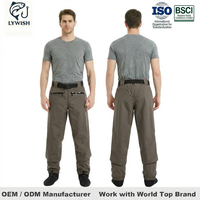 Pantalon de pêche et de chasse au canard respirant et imperméable en nylon et néoprène, avec pieds en néoprène intégrés, pour la pêche et la chasse au canard