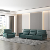 Chaise longue électrique multifonctionnelle de luxe en cuir de vachette véritable de style italien chaise couche supérieure canapé salon