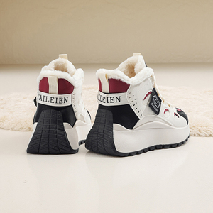 Chaussures de course décontractées à plateforme pour <span class=keywords><strong>femme</strong></span>, style mode, à lacets, hiver, bout unique, confortables, chaudes, en peluche, pour l'extérieur - Product Image 3
