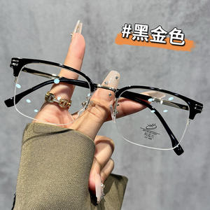 Gafas Ópticas de Media Montura 31162, Montura Extra Ancha, Protección Contra Luz Azul, Lentes de PC Unisex, Origen Taizhou - Product Image 5