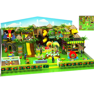 Équipement de terrain de jeu intérieur sur le thème de la jungle, tunnel en alliage et plastique, ensemble de toboggans pour enfants, piscine à balles, jeux souples - Product Image 4
