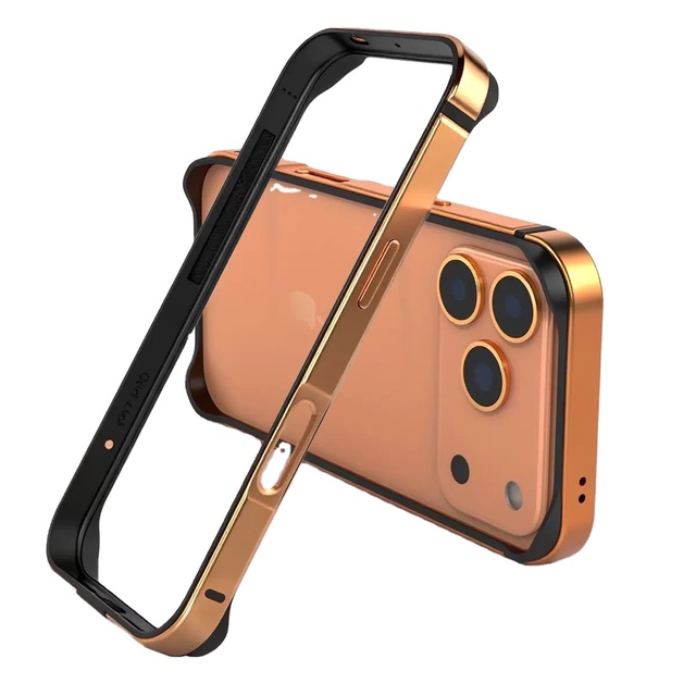 Hot Sale Aluminum Metal Bumper Four-corner Anti-fall Phone Case for iPhone 16 17 Pro Max Titanium Frame Case