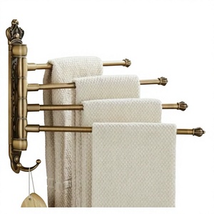 Porte-serviettes mural moderne ondulé en métal, barre à serviettes pour salle de bain, accessoires de salle de bain pour la maison et l'hôtel - Product Image 1