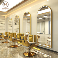 Miroir de salon LED professionnel au design moderne, à fixer au mur, pour barbier, coiffure, maquillage, beauté - Meilleur prix garanti