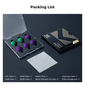 Kit de filtres à effets CPL ND à clipser K&F Concept pour DJI Action 6, filtres CPL ND8 ND16 ND32 ND64 multi-couches, diffusion noire 1/4 - Product Image 6