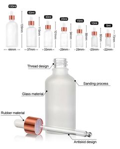 Botellas vacías recargables con cuentagotas de aceite de cutícula de vidrio esmerilado de 50ml - Product Image 6