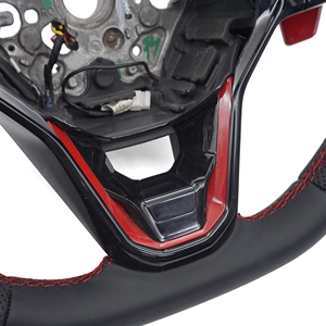 Volante de Cuero Perforado Compatible con Volkswagen Golf 8R <span class=keywords><strong>MK8</strong></span> <span class=keywords><strong>GTI</strong></span>/GTD, Disponible en Stock - Product Image 6