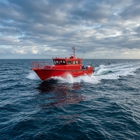 Bateau de travail en aluminium de 42 pieds à prix d'usine avec cuisine et cabine de couchage pour la pêche de loisir et les excursions touristiques