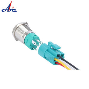 Chống thấm nước đẩy nút 16mm cáp khai thác 12 volt Cửa Nút Nhấn Chuông Đèn chuyển đổi Ánh Sáng - Product Image 3