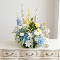Boule de fleurs artificielles en soie rose de 40 cm personnalisée pour centre de table de mariage