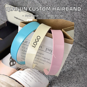 Custom Logo Wide Personalized Acetate Hairband for Women Girls Stylish Hair Accessories Acetate <strong>Headband</strong> - Product Image 2