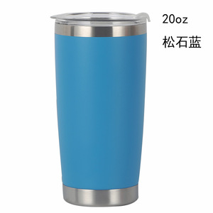Nuevo Vaso Térmico de Acero Inoxidable de 20 oz, Estilo Europeo Americano, con Recubrimiento en Polvo Blanco, Taza de Viaje Aislada - Product Image 6