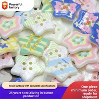 Boutons en résine personnalisés en gros - Boutons en forme d'étoile de couleurs mélangées pour accessoires vestimentaires