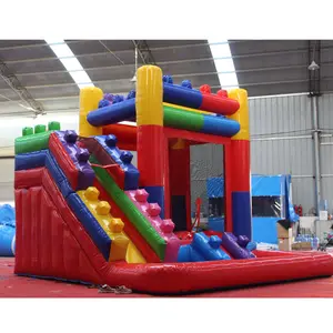 Unisex PVC Moonwalk Inflatable Bouncer House Colorful Jumping Bouncy Castle With Park Slide For Indoor Outdoor Use