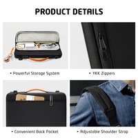 Sac à bandoulière pour ordinateur portable 13-14 pouces, résistant à l'eau et aux chocs, avec logo personnalisé, idéal pour les voyages d'affaires, vente en gros