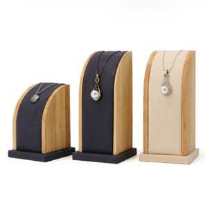 Présentoirs à bijoux en bois personnalisés en gros, supports de rangement pour bijoux, présentoirs pour colliers - Product Image 4