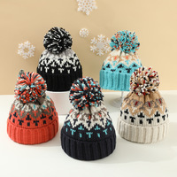 Gorro de Invierno de Moda Otoño-Invierno al por Mayor, Gorro de Punto Jacquard de Alta Calidad con Pompón, Unisex, Transpirable e Impermeable