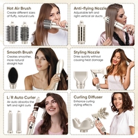 Styler à air professionnel 8 en 1 pour salon, 110000 tr/min, sèche-cheveux pliable, multi-styler automatique, brosse à air chaud, sèche-cheveux volumateur
