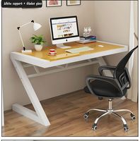 Ailichen Custom Wit Staand Bureau Modern Led Licht Gaming Computerbureau Met Race-Organizer Metalen Materiaal