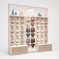 Étagères murales modulaires personnalisées pour présentation de soutiens-gorge, mobilier de présentation pour boutique de lingerie, fabricant d'ameublement de magasin OEM