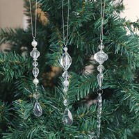 Ensemble d'ornements de Noël en métal en forme de flocon de neige et de glaçon, décorations de Noël, Chine