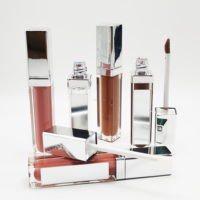 Nouveau moule en gros pour gloss à lèvres carré de 7,5 ml avec LED, miroir intégré, pigment nude de luxe, gloss à lèvres mat LED avec lumière et miroir intégré