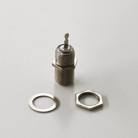 Conector Coaxial RF de 75 ohmios, F Hembra a F Hembra, Tipo Bulkhead con Pin Receptáculo (Aleación de Zinc)