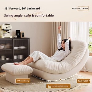 Sillón Reclinable, Silla Mecedora para Adultos, para Dormir, Balcón, Hogar, Nuevo 2025, Tapicería de Franela, Diseño Moderno y Sencillo, Sofá Individual para Descansar - Product Image 3