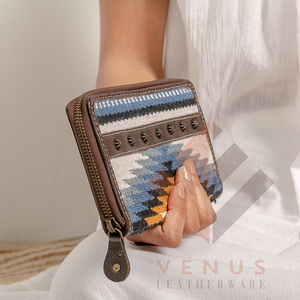 High Quality Women's Genuine Leather Clutch <b>Bag</b> Purse Fashionable <b>Long</b> Design Wallet with Landscape Pattern - Product Image 2