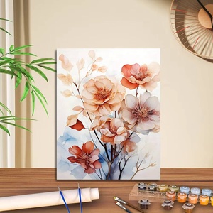Kit de Peinture par Numéros pour Adultes Débutants avec Toile en Bois Pré-encadrée, Pinceaux Acryliques et Motifs Animaux - Product Image 4