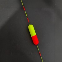 Lot de 10 perles de pêche bicolores à profondeur fixe, épaissies, de style capsule, multi-tailles, très visibles et ultra-lumineuses