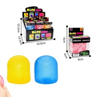 Jouet anti-stress souple en maltose, directement de l'usine, en forme de glaçons transparents à rebond lent, vente en gros de jouets anti-stress souples