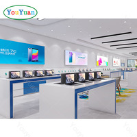 Présentoir de Comptoir pour Accessoires de Téléphonie Mobile avec Verre Trempé et Contreplaqué pour Magasins d'Informatique et de Téléphonie