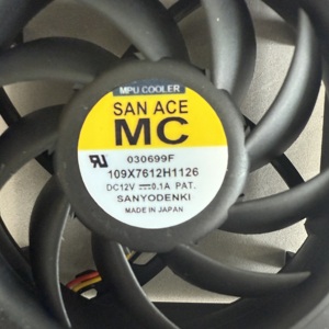 ใหม่ต้นฉบับ S a N Y O D E K I 109X7612H1126 San MC 12V 0.1A 3-Wire พัดลมระบายความร้อน - Product Image 2