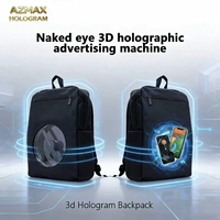 Kipas Hologram 3D AZMAX untuk Iklan Luar Ruangan, Ransel OEM dengan Konten yang Dapat Diganti, Menampilkan Gambar & Video Iklan