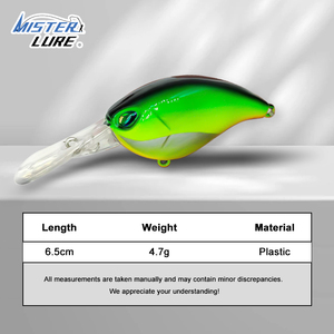 <span class=keywords><strong>Leurre</strong></span> de pêche MISTER LURE 6,5 cm 4,7 g Crank Bait Minnow pour eau douce avec hameçon Long Bib Minnow Crank Bait Lure - Product Image 3