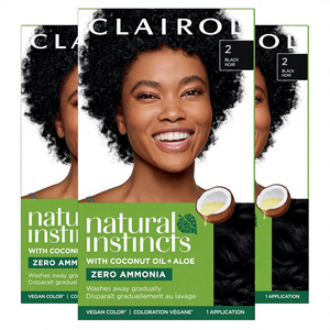 Coloration capillaire semi-permanente en crème <span class=keywords><strong>Clairol</strong></span> Natural Instincts 2 Noir, lot de 3, fabriqué en Chine - Product Image 1