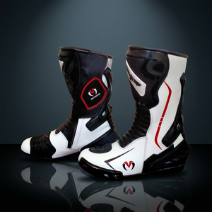 Bottes en cuir pour moto pour hommes, chaussures de course et de tourisme pour moto, logo et couleur personnalisés, chaussures de moto pour hommes - Product Image 2