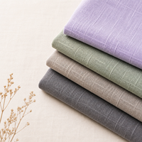 Tissu en mélange de rayonne et de lin extensible, doux et respirant, pour vêtements et robes d'été