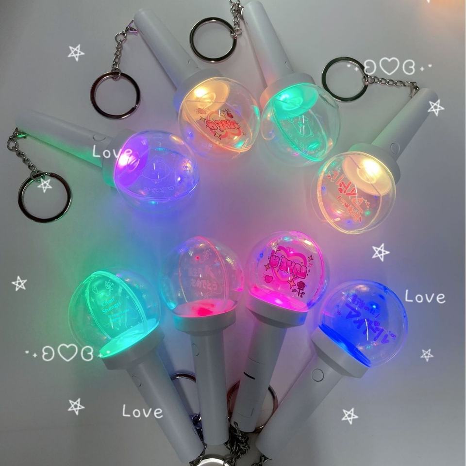 Flashing Idol Mini LED Glow Stick for Concert Support Keychain Pendant ...