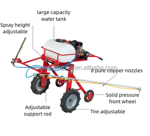 diesel <b>Walk</b> Behind Sprayer 100L Hand Push Self Propelled Boom Spraying <b>Machine</b> Petrol Engine Garden Sprayer - Product Image 2