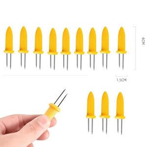 12 unids/set de soportes para mazorcas de maíz, 4 Uds., juego de bandejas de maíz, 8 Uds., soportes de plástico para maíz, tenedores y bandejas de plástico - Product Image 3