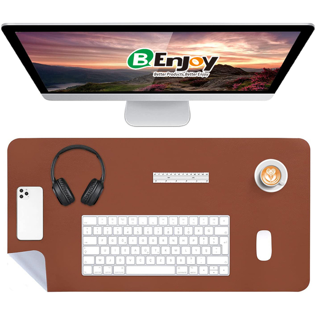 Ultra-Thin Dual Side PU Leather Mouse Mat Multi-Colour Waterproof Writing Pad Square Smooth for Heated Office Desk Customizable