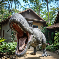 Modèle de dinosaure Raptor animatronique en métal géant grandeur nature pour musée parc d'aventure jardin parc sportif utilisation pour les maisons de jeu publiques